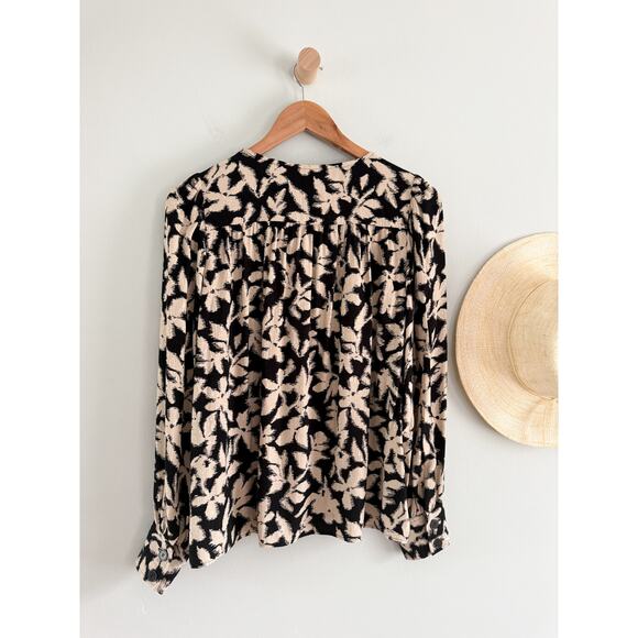 Sézane | Sezane | Linon Blouse in Black & White | Sz 34 / US Sz 2 - Picture 9 of 11